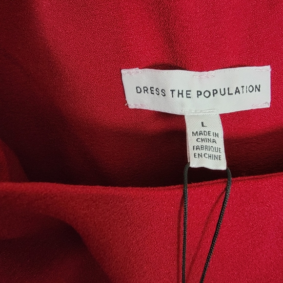 Dress The Population Tiffany Dress Midi Garnet Color New With Tags Size … - Picture 5 of 6